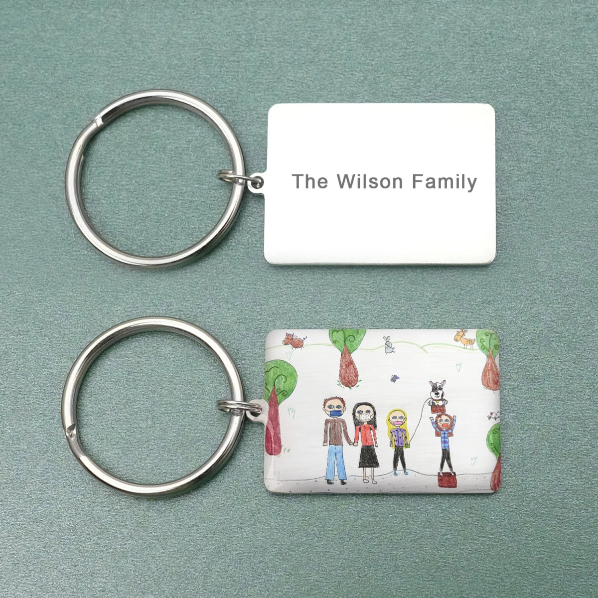 Custom Childrens Drawing Keychain2022 - 08,Key Chains
