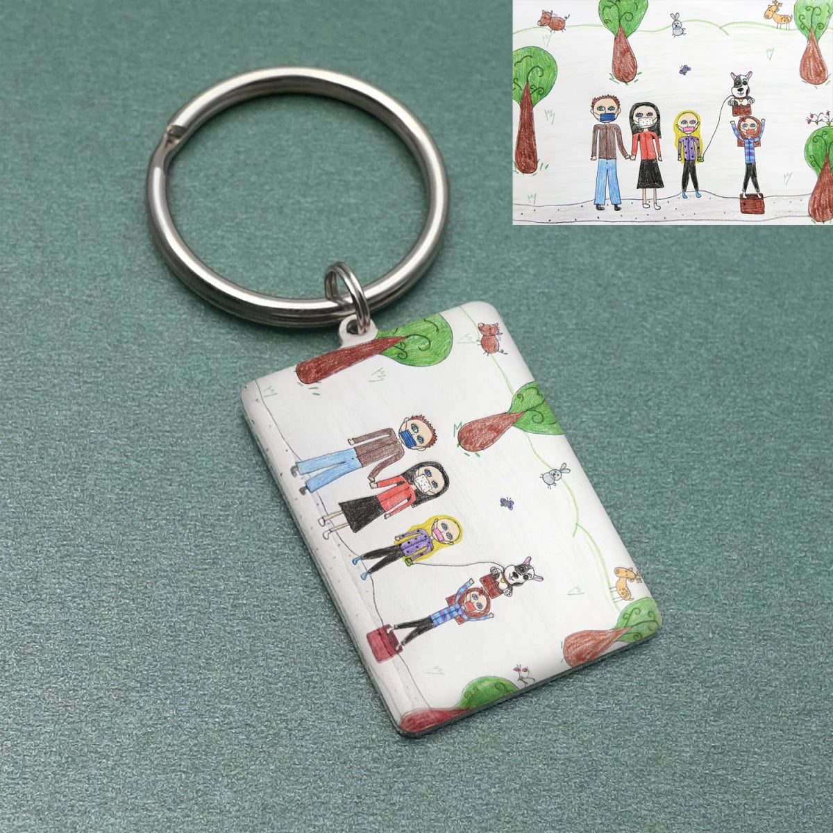 Custom Childrens Drawing Keychain2022 - 08,Key Chains