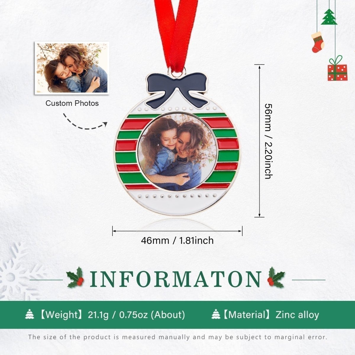 Custom Christmas Ornaments Australia - 2022-11,Christmas & New Year,Ornaments Personalisr Au