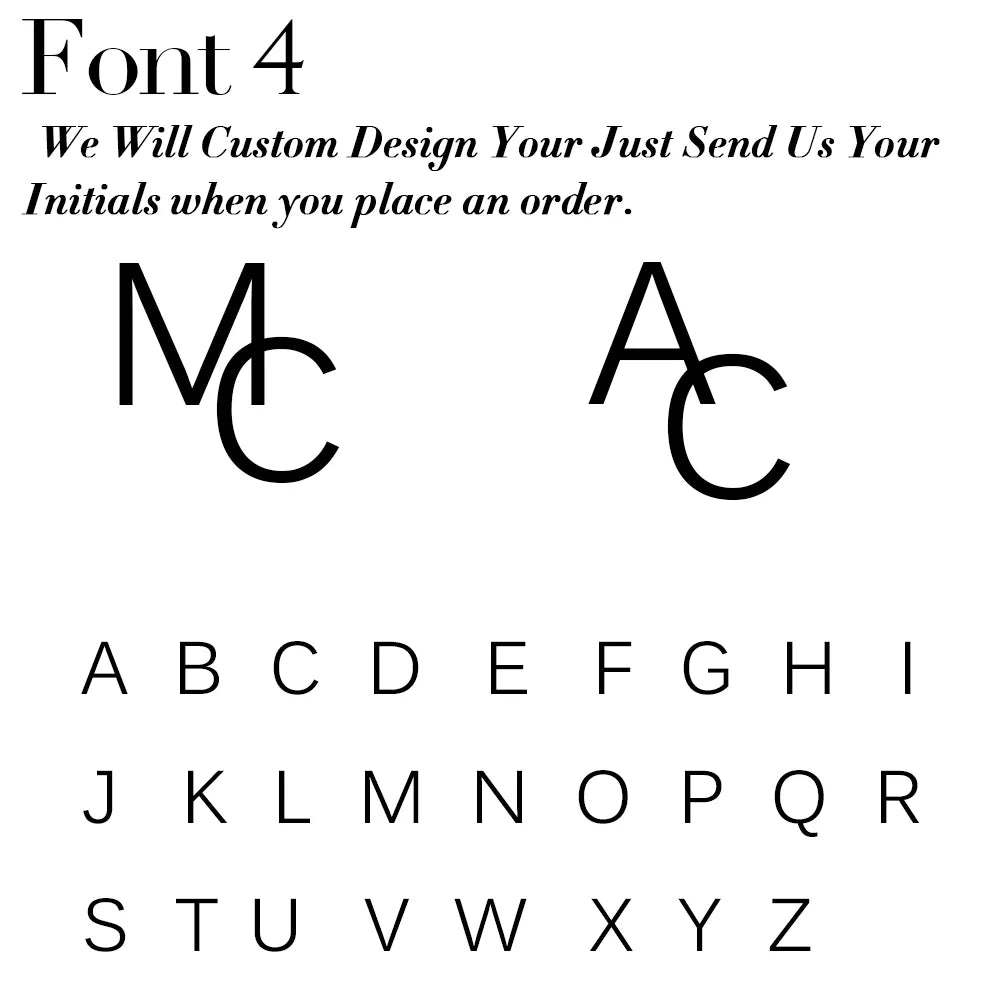 Custom Cufflinks in font style 4