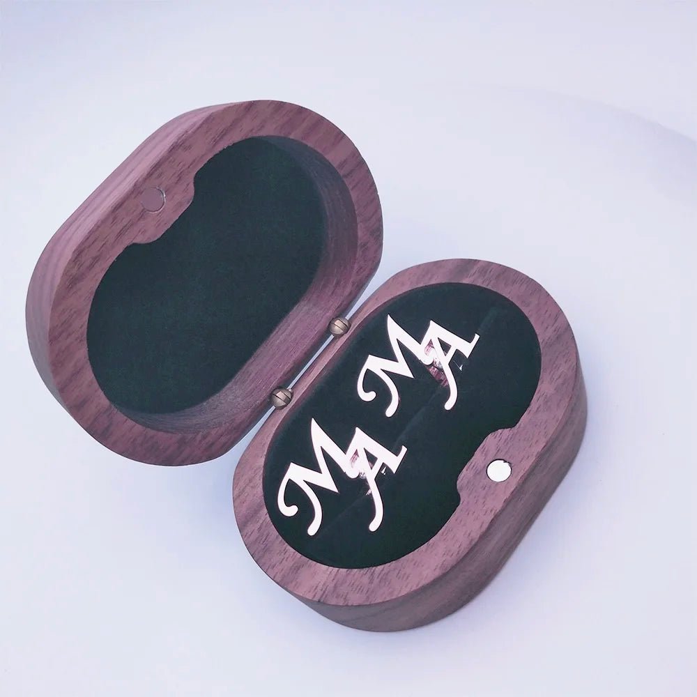 Custom Cufflinks in Oak Gift Box - Cufflinks Personalisr Au