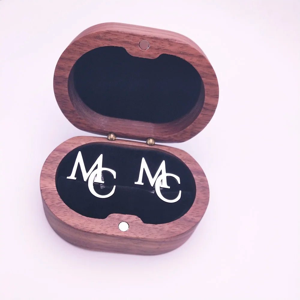 Custom Cufflinks in Oak Gift BoxCufflinks