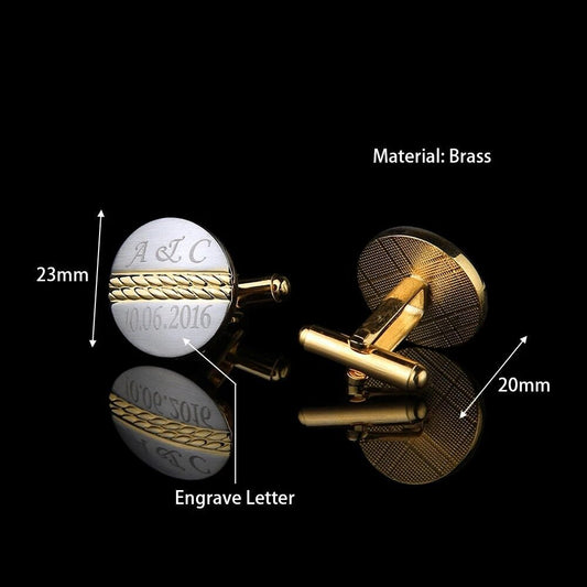 Custom Engraved Duo Tone Cufflinks - Personalisr Au