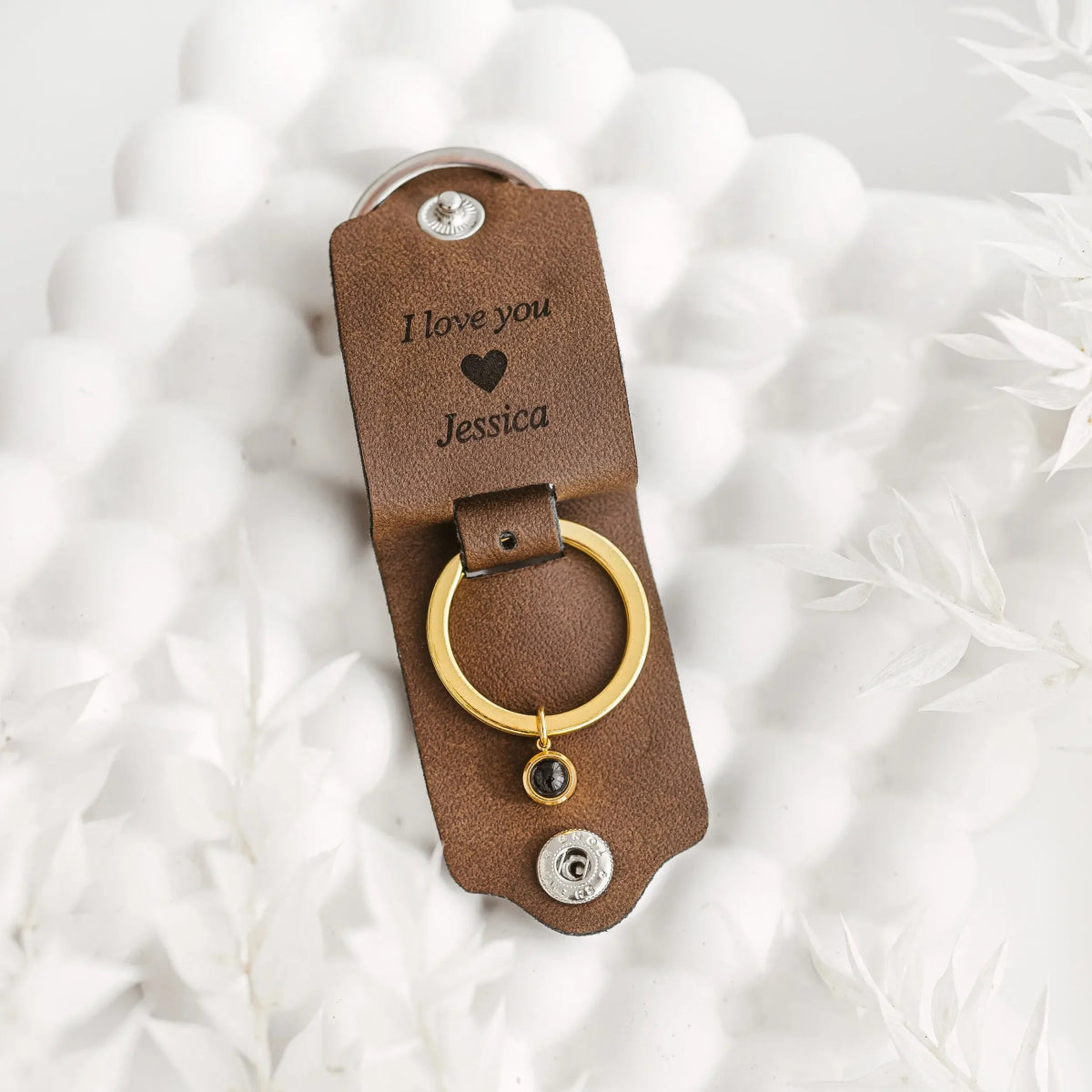 Custom Engraved Leather Photo Projection Keychain - 2022-08,Key Chains Personalisr Au