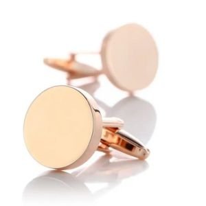 Custom Engraved Round CufflinksCufflinks