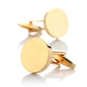 Custom Engraved Round Cufflinks - Cufflinks Personalisr Au