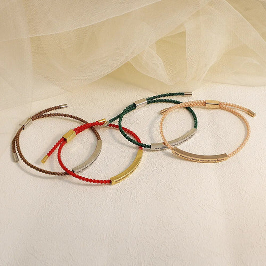 Custom Engraved Stainless Steel Woven Bracelets - bracelet Personalisr Au