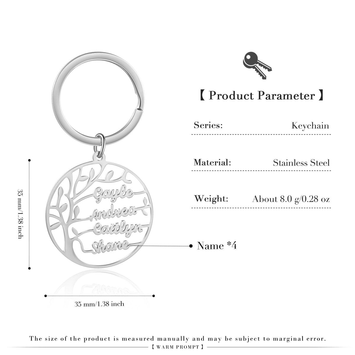 Custom Family Tree Keychain2022 - 08,Key Chains
