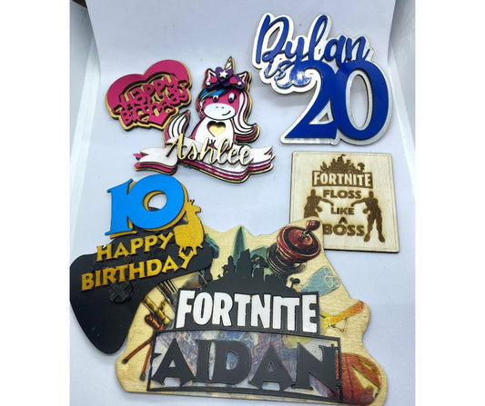 Custom Kids Cake Toppers to Door Signs - cake topper Personalisr Au