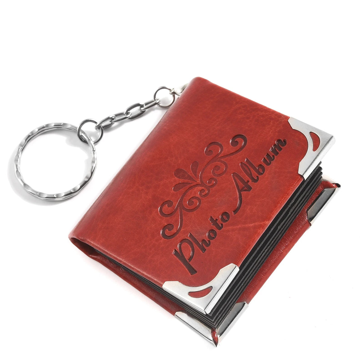 Custom Leather Photo Album Keychain