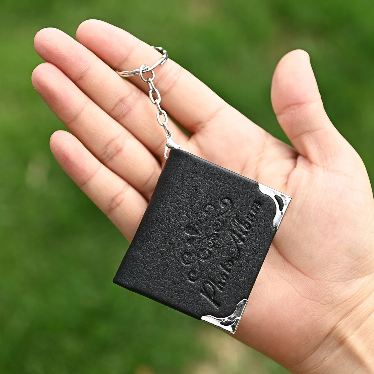 Custom Leather Photo Album Keychain