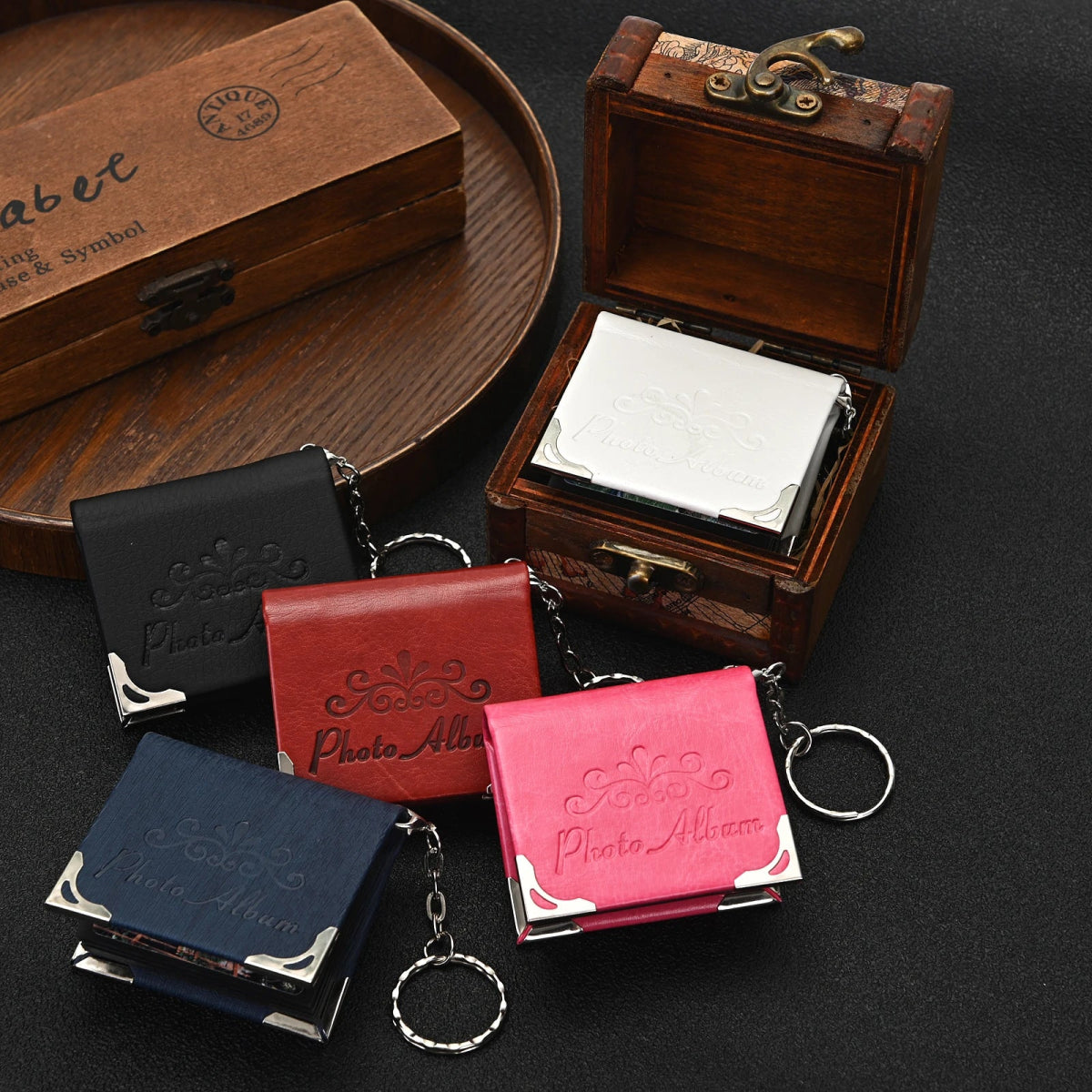 Custom Leather Photo Album Keychain