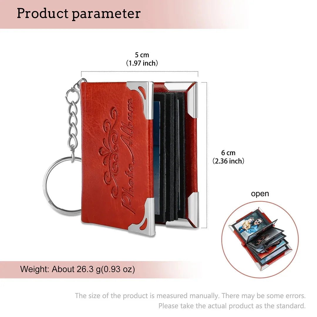Custom Leather Photo Album Keychain