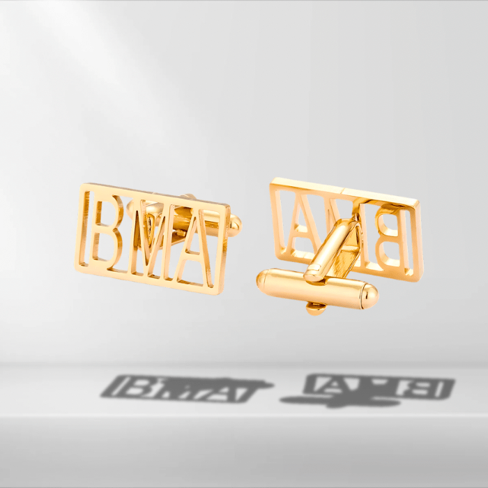 Custom Letter Cufflinks - Personalisr Au