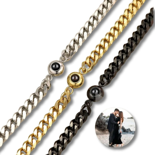 Custom Mens Photo Projection Bracelets - Photo Bracelets Personalisr Au