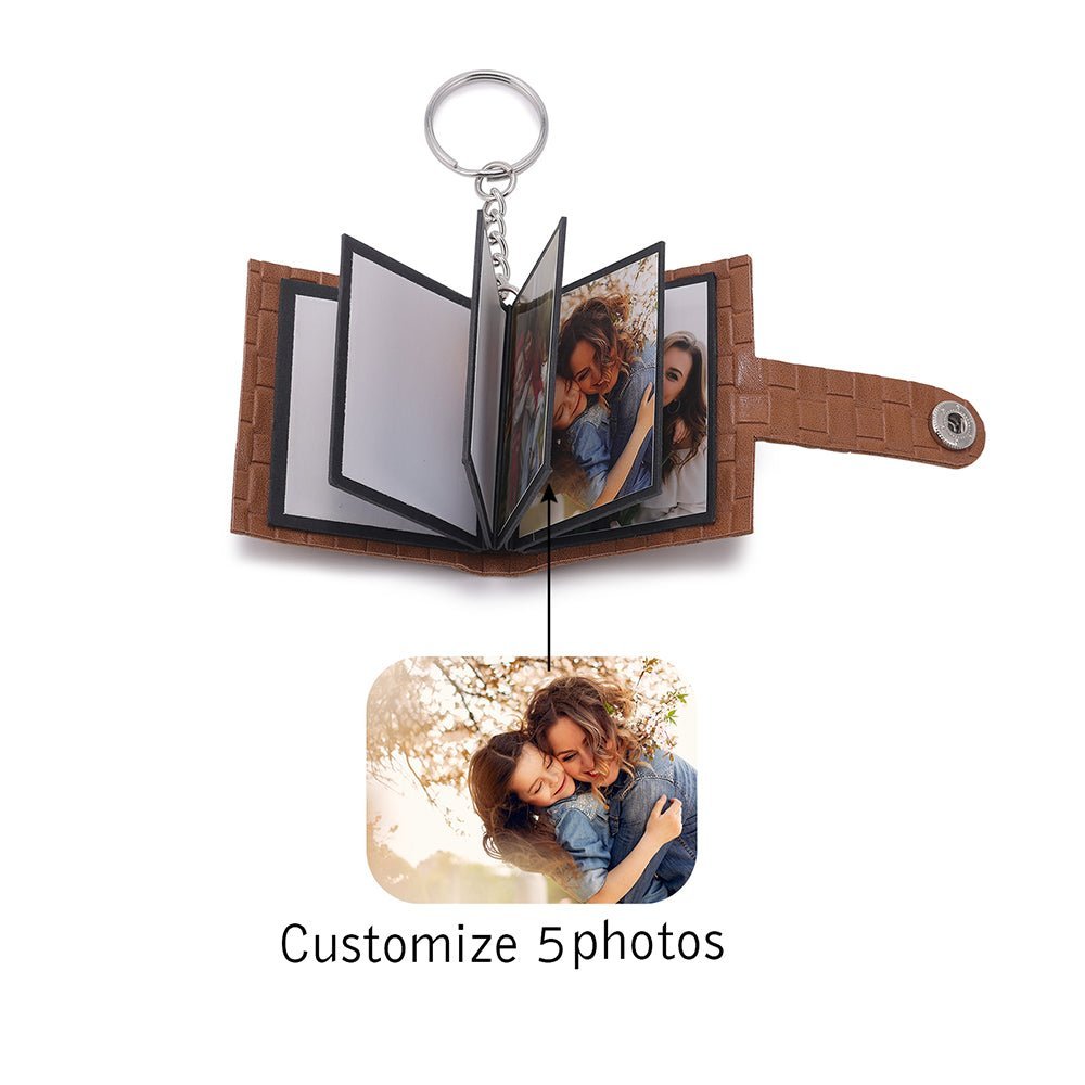 Leather Photo Album Keychain - Key Chains Personalisr Au