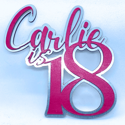 Custom Name and Age Cake Toppers - Personalisr Au