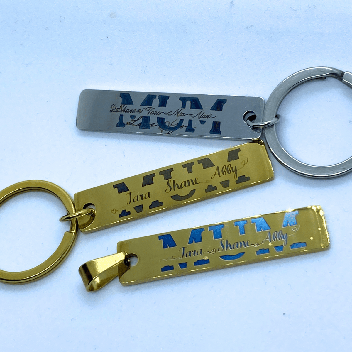 Custom Names Mum Monogram Pendant - Necklace Personalisr Au
