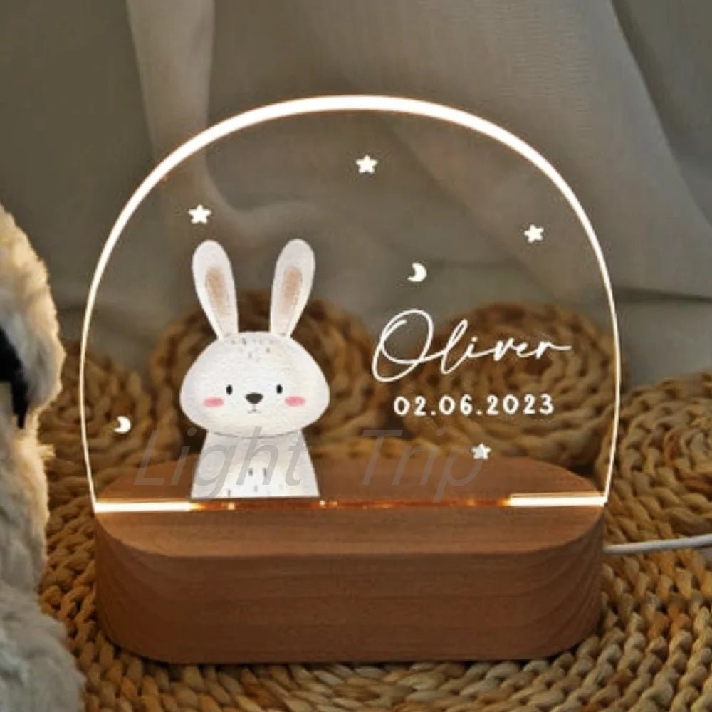 Custom Nightlight for Kids - Woodland Creatures - custom night light Personalisr Au