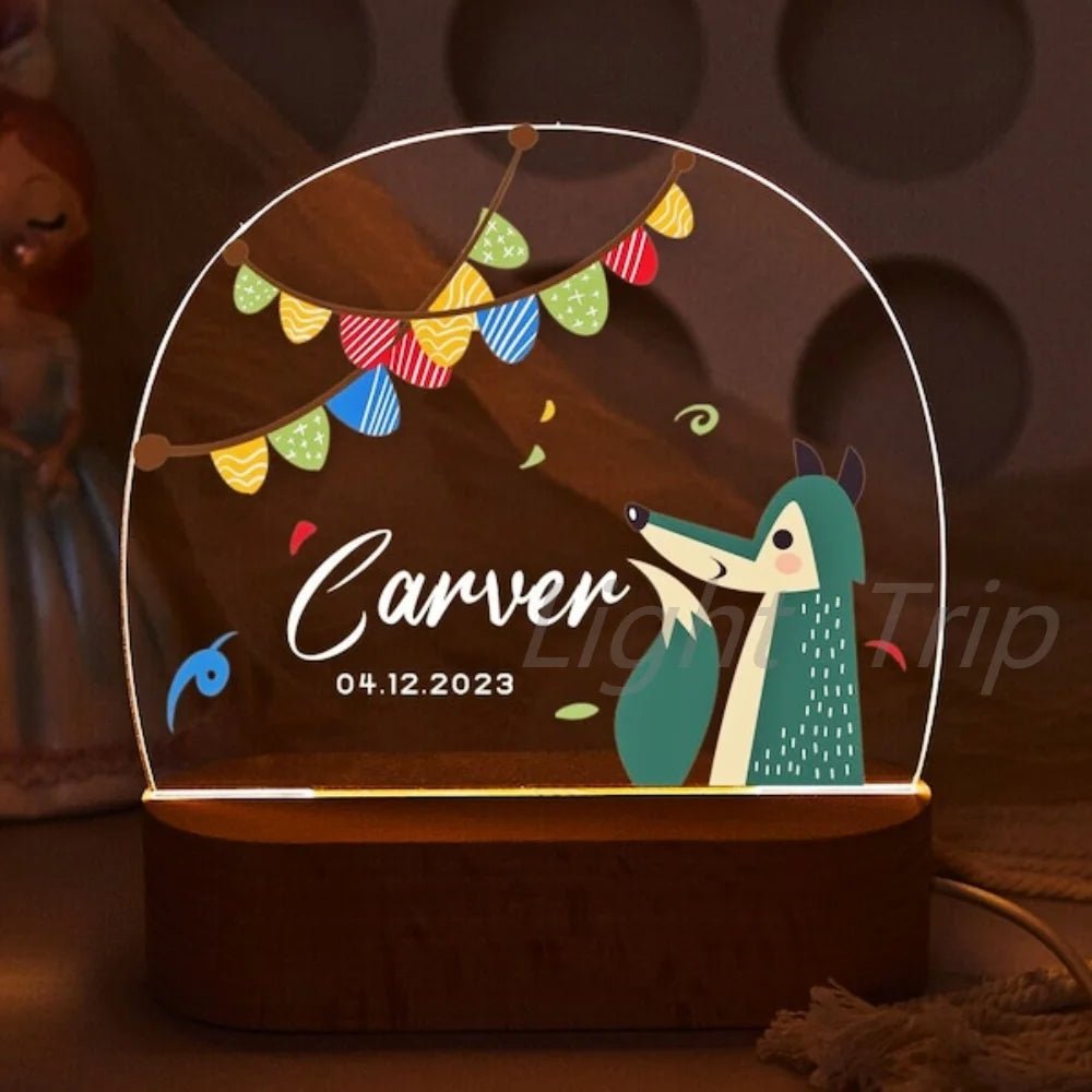 Custom Nightlight for Kids - Woodland Creatures - custom night light Personalisr Au