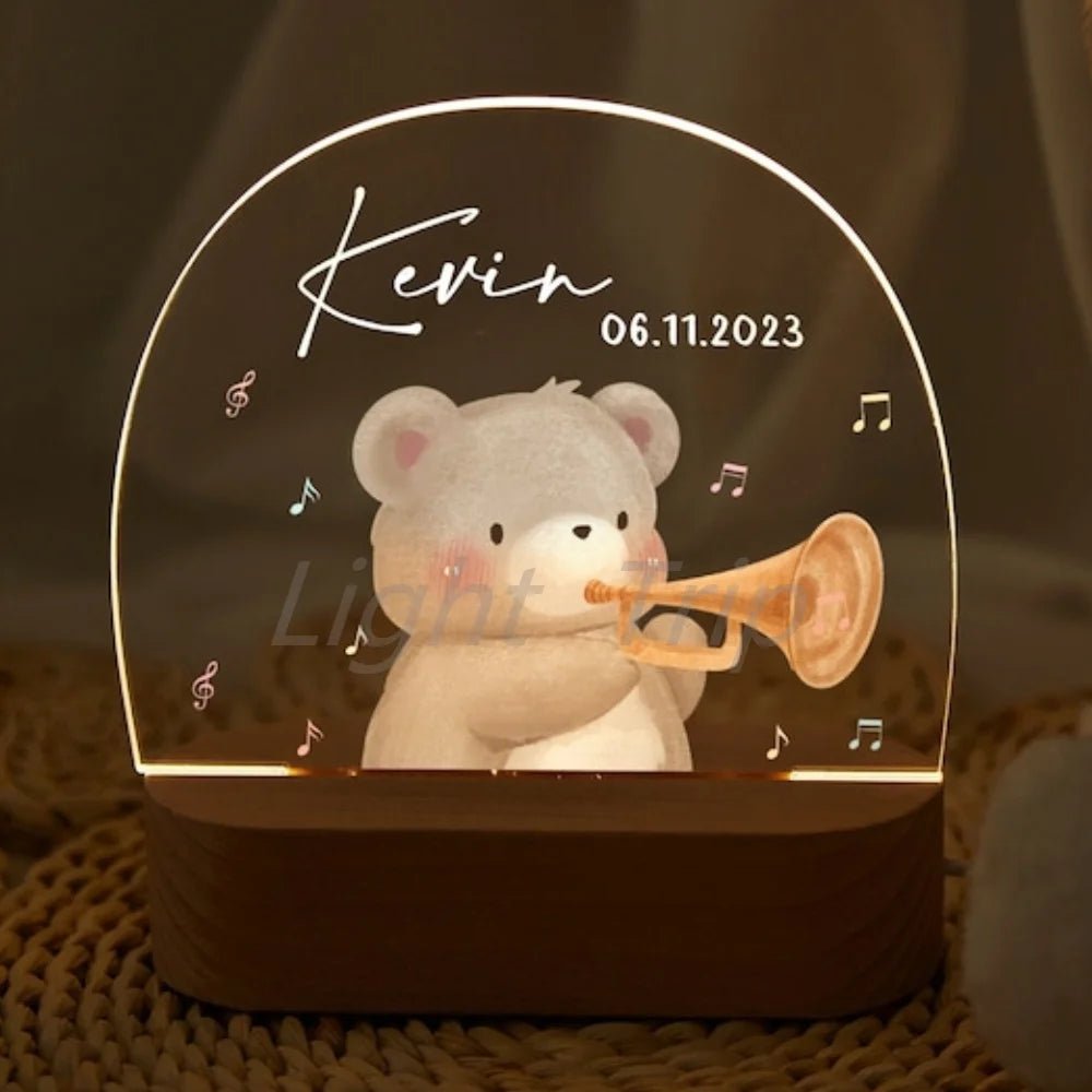 Custom Nightlight for Kids - Woodland Creatures - custom night light Personalisr Au
