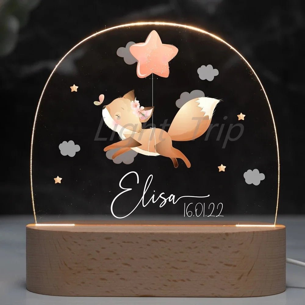 Custom Nightlight for Kids - Woodland Creatures - custom night light Personalisr Au