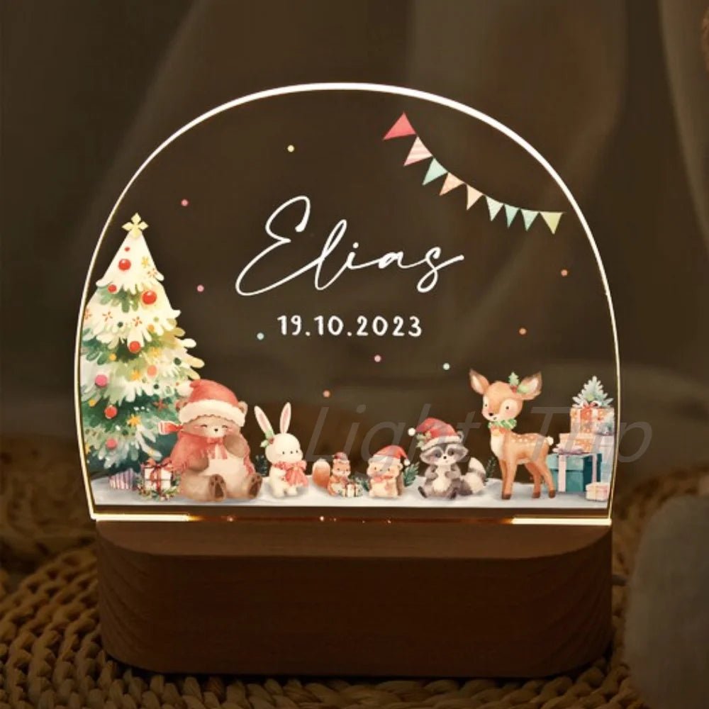 Custom Nightlight for Kids - Woodland Creaturescustom night light