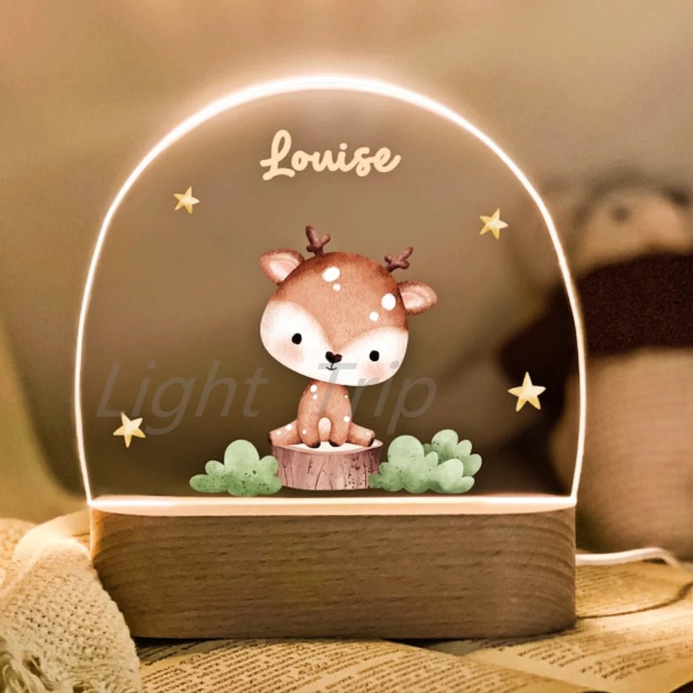 Custom Nightlight for Kids - Woodland Creatures - custom night light Personalisr Au