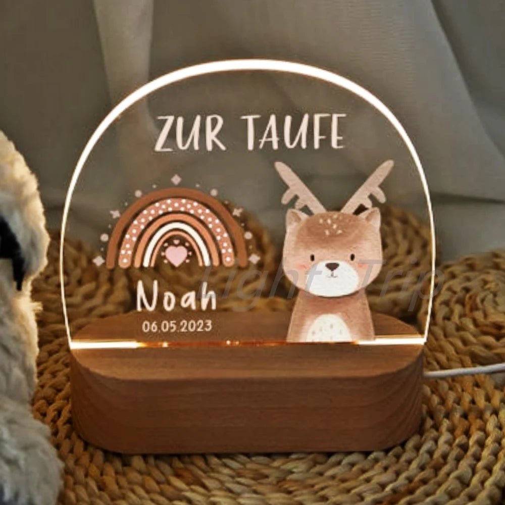 Custom Nightlight for Kids - Woodland Creaturescustom night light