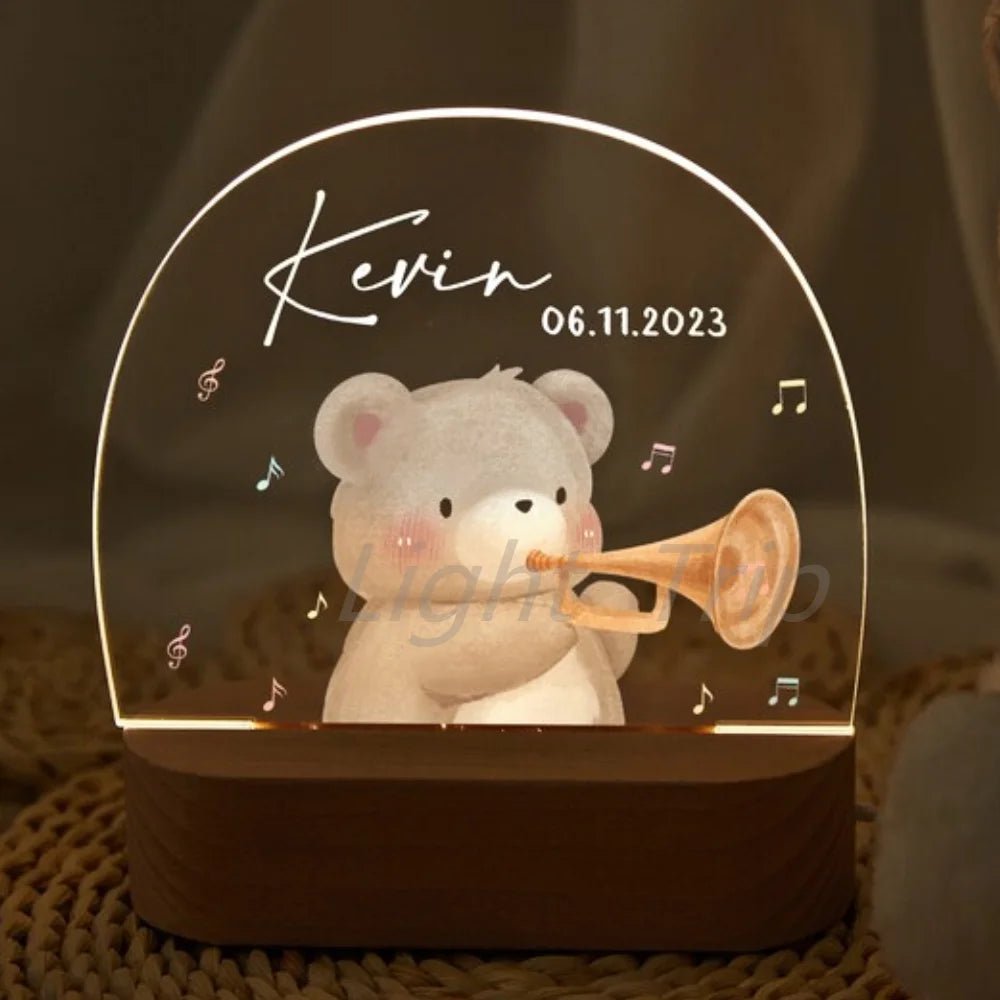 Custom Nightlight for Kids - Woodland Creaturescustom night light
