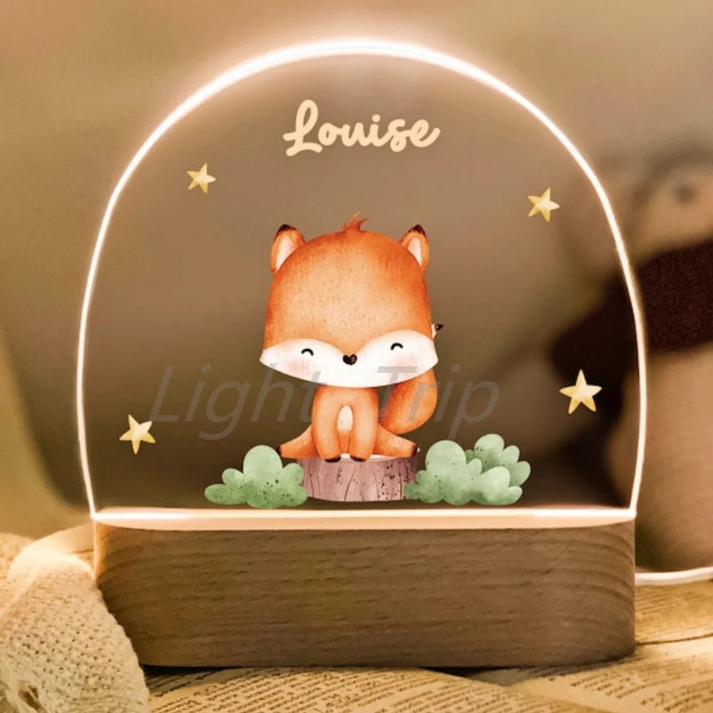 Custom Nightlight for Kids - Woodland Creatures - custom night light Personalisr Au