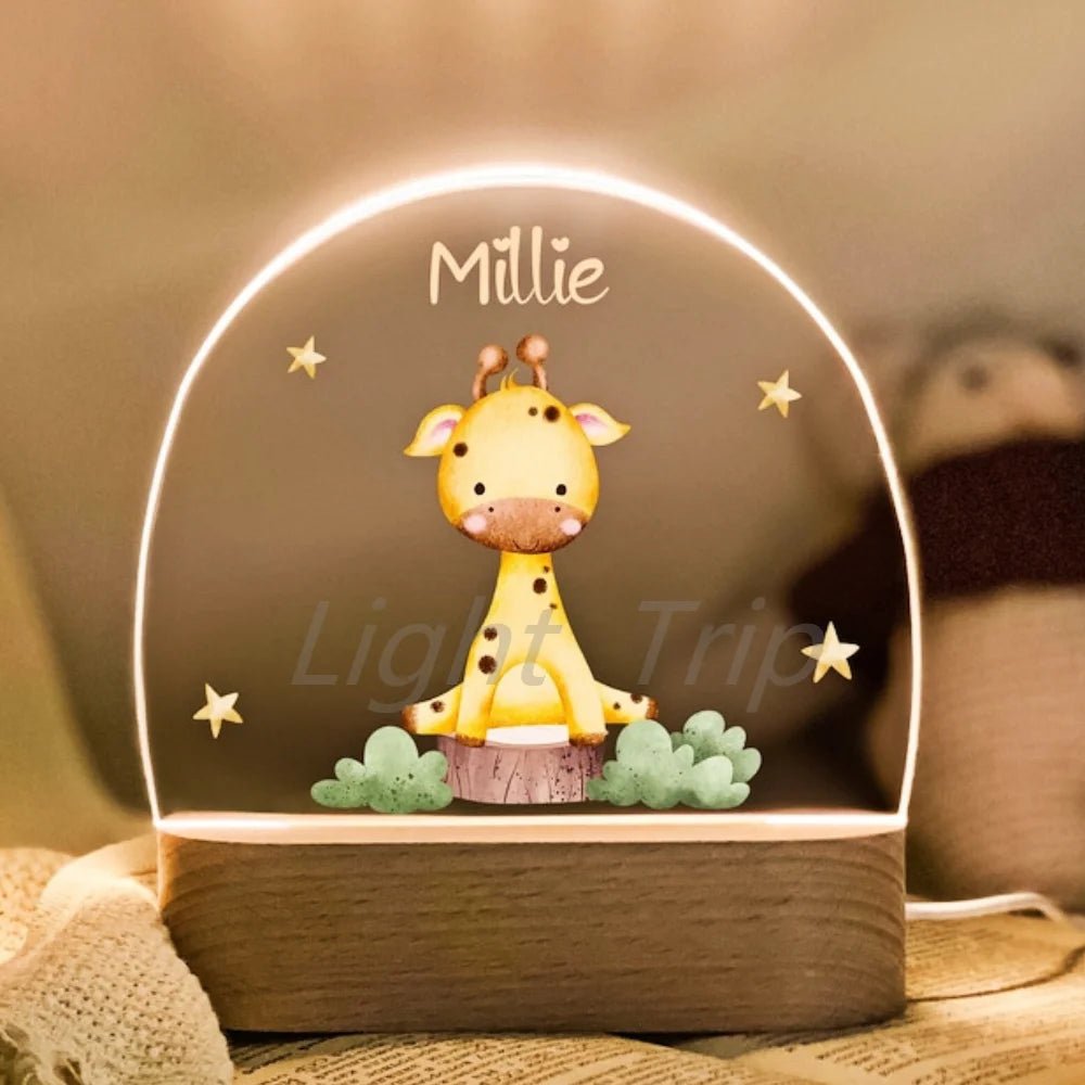 Custom Nightlight for Kids - Woodland Creaturescustom night light