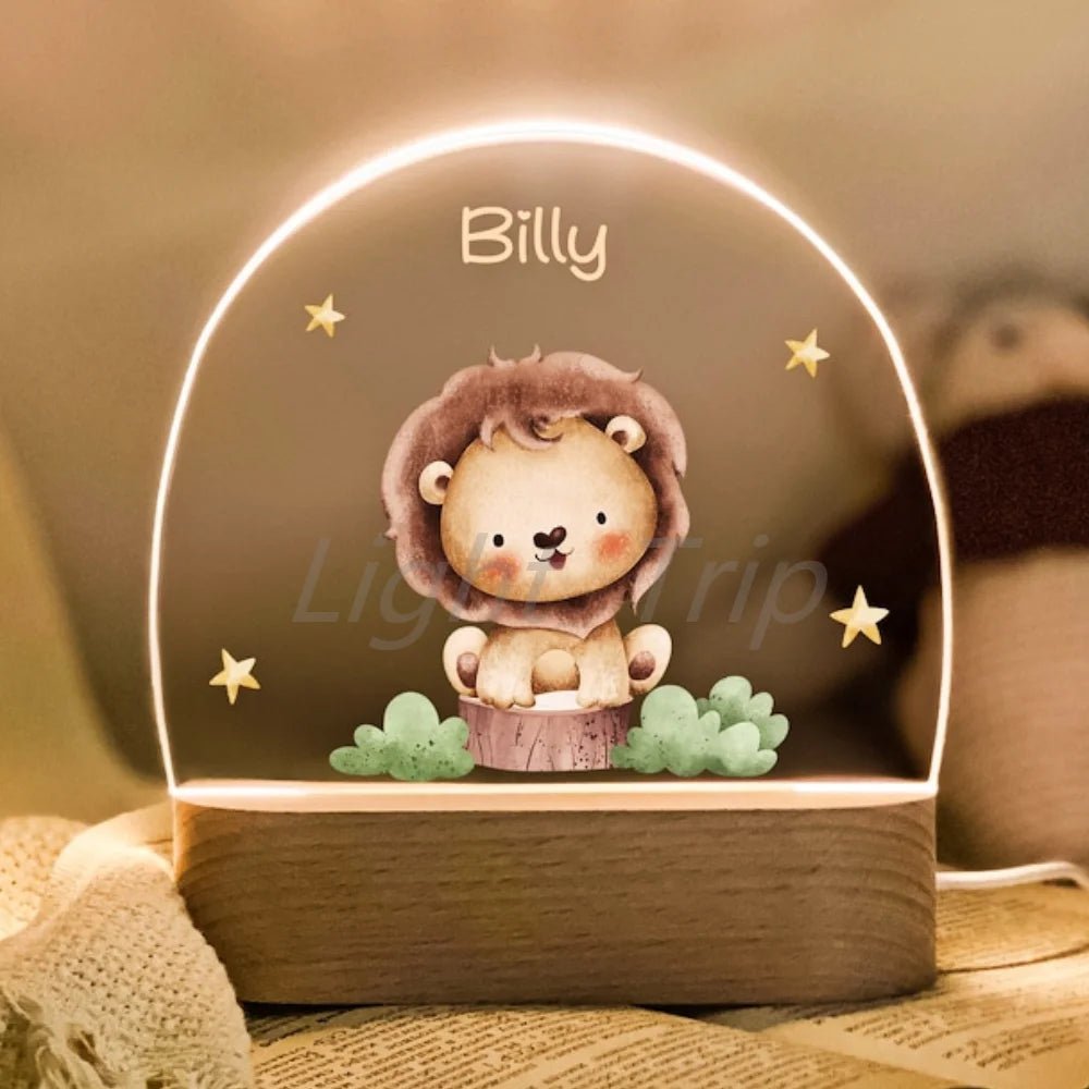 Custom Nightlight for Kids - Woodland Creaturescustom night light