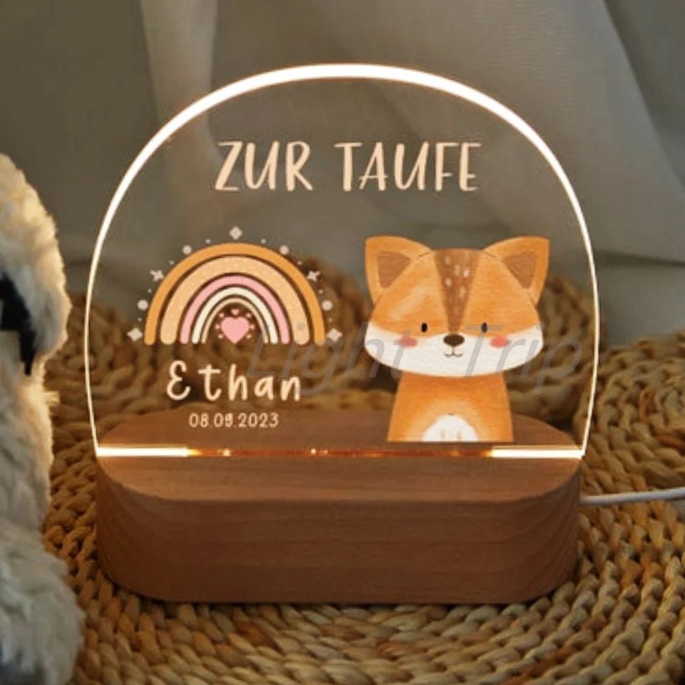 Custom Nightlight for Kids - Woodland Creatures - custom night light Personalisr Au