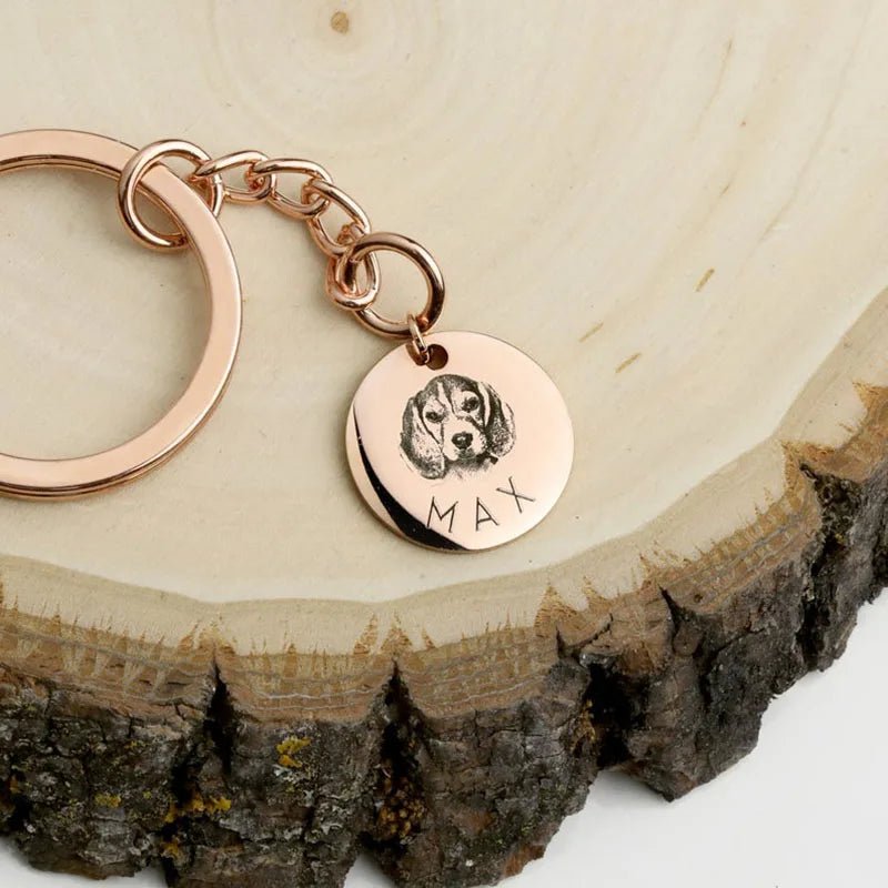 Custom Pet Photo Disk Keychain - Personalisr Au