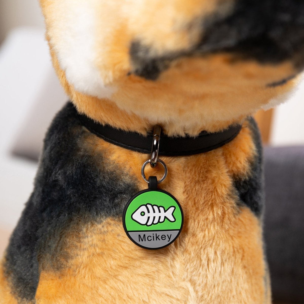 Custom Silica Gel Pet Tag - Round Fish Bones - pet id tag Personalisr Au