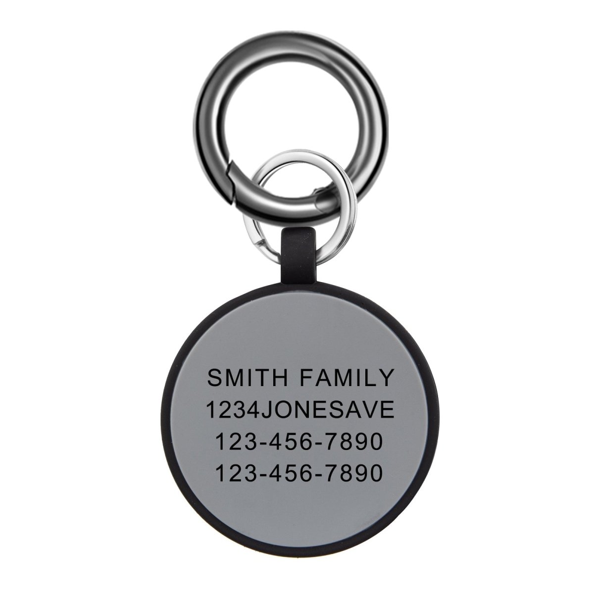 Custom Silica Gel Pet Tag - Round Fish Bones - pet id tag Personalisr Au