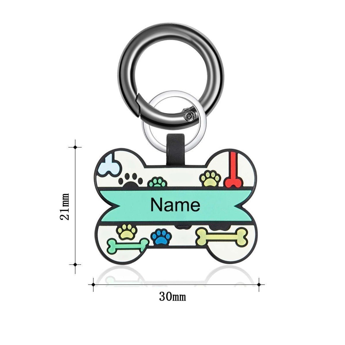Custom Silicone Pet Bone Shape Identification Tag - pet id tag Personalisr Au
