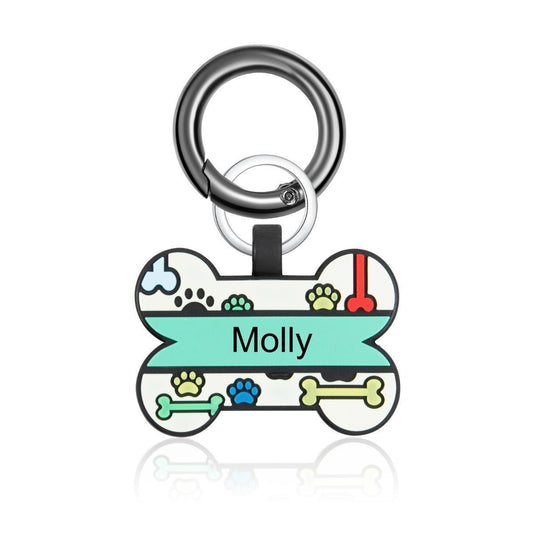 Custom Silicone Pet Bone Shape Identification Tag - pet id tag Personalisr Au