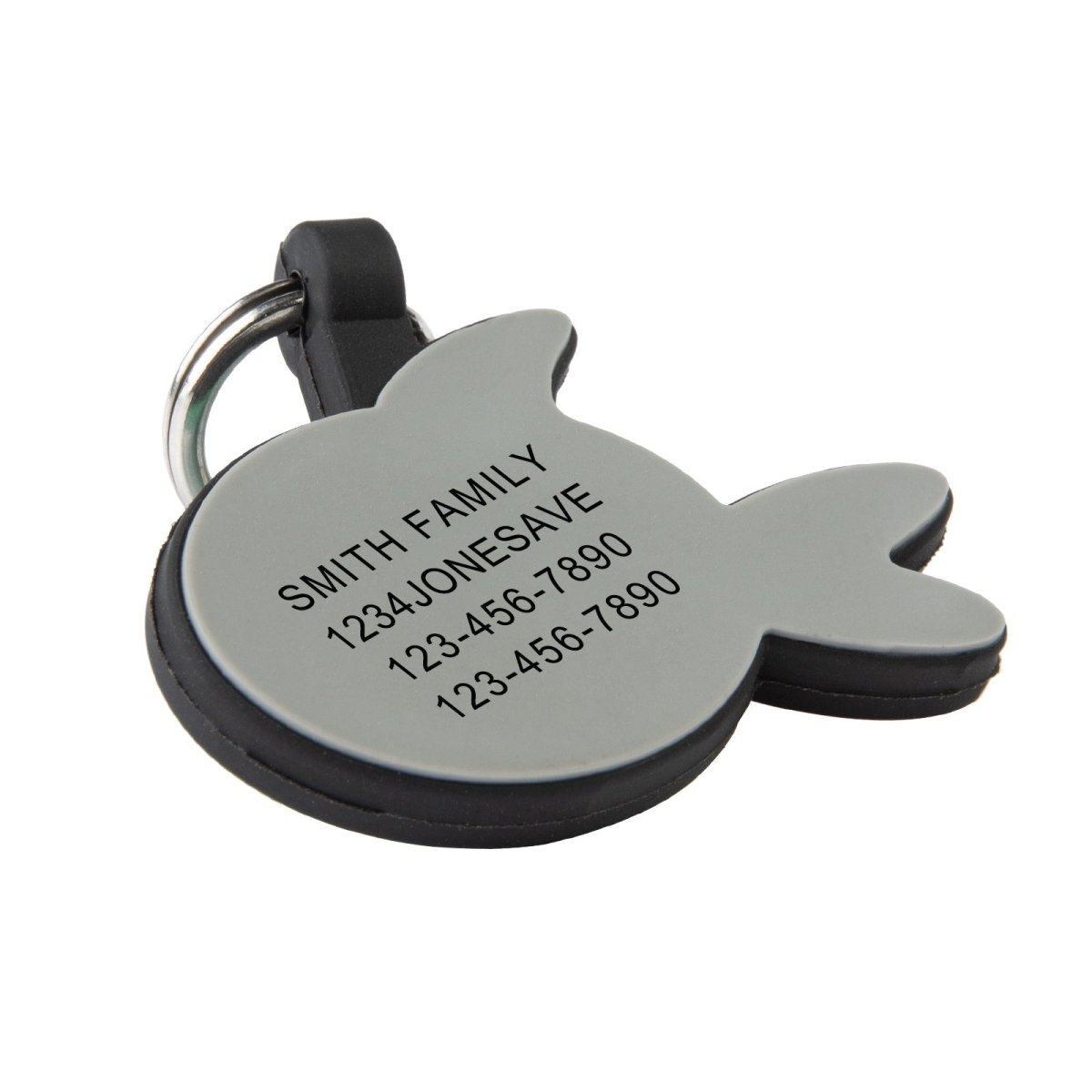 Fish Shape Silicone Pet Identification Tag - pet id tag Personalisr Au
