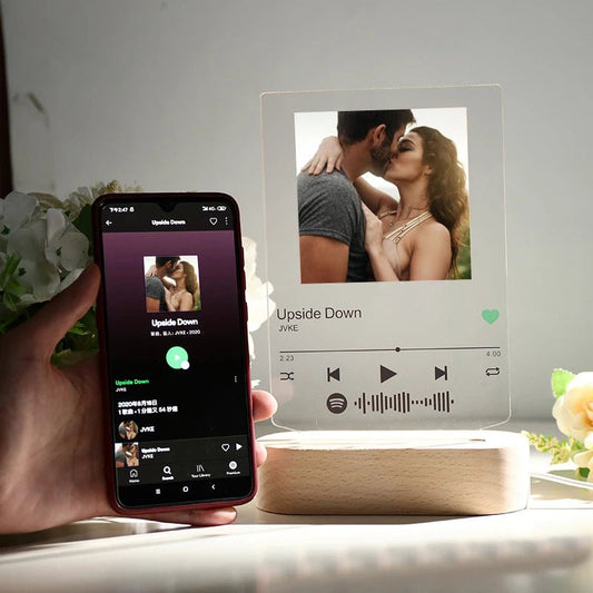 Custom Spotify Code Night Light with Photo - Personalisr Au