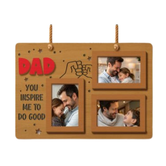 Custom Wooden Photo Frame Sign – Father's Day Edition - photo frame Personalisr Au