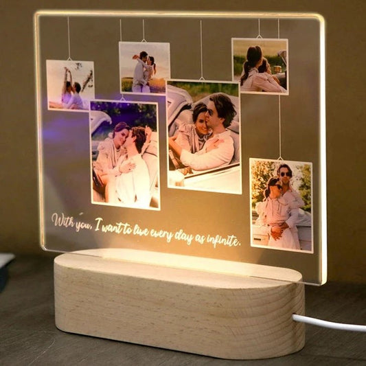 Customised Multi Photo Night Light - custom night light Personalisr Au
