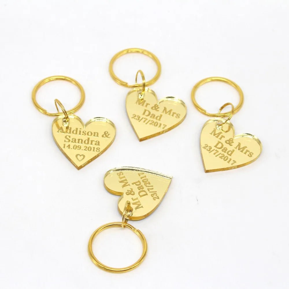 Customised Wedding Favours 30pc Keychains - Personalisr Au
