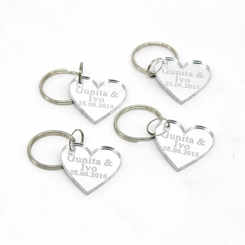 Customised Wedding Favours 30pc Keychains - Personalisr Au