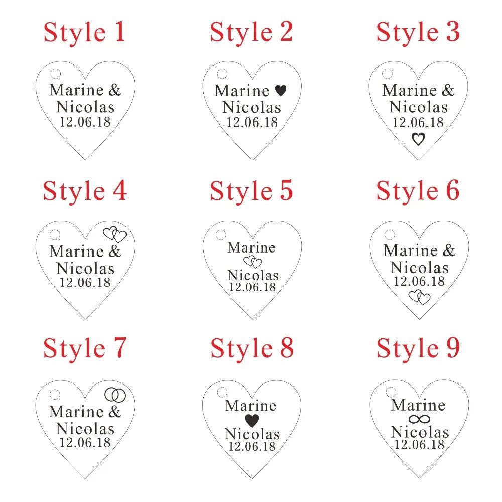 Customised Wedding Favours 30pc Keychains - Personalisr Au