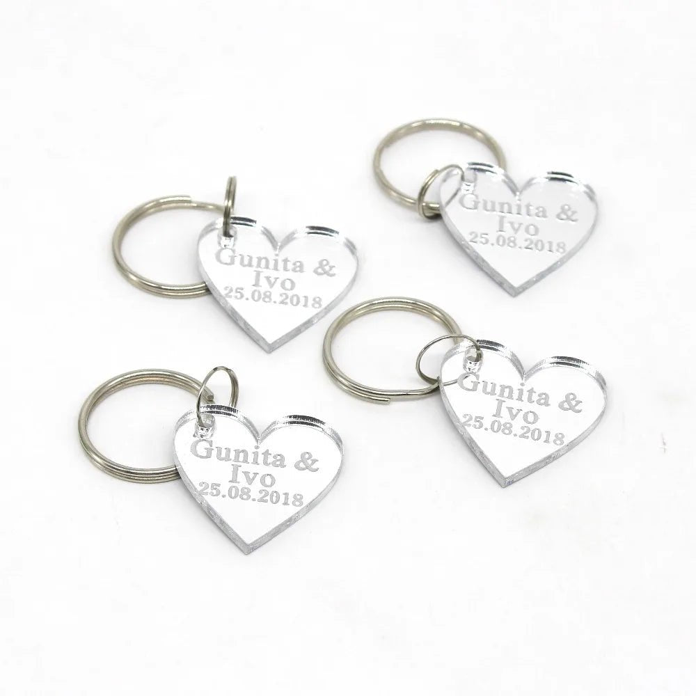 Customised Wedding Favours 30pc Keychains - Personalisr Au