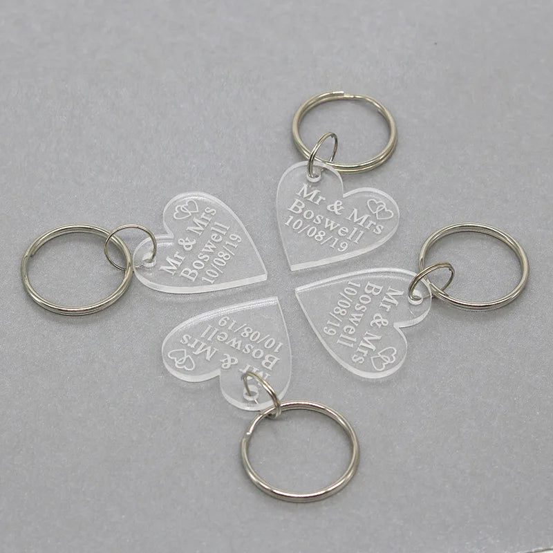 Customised Wedding Favours 30pc Keychains - Personalisr Au