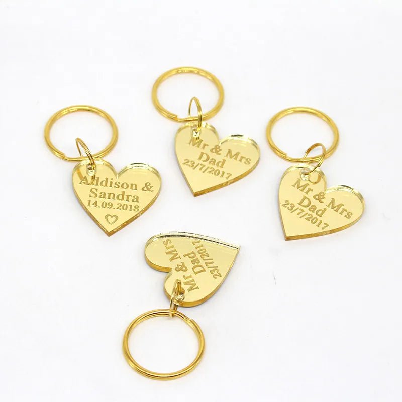 Customised Wedding Favours 30pc Keychains - Personalisr Au