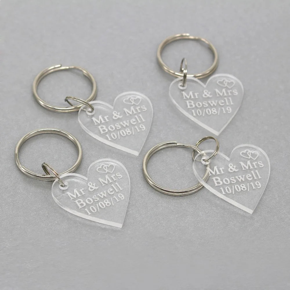 Customised Wedding Favours 30pc Keychains - Personalisr Au